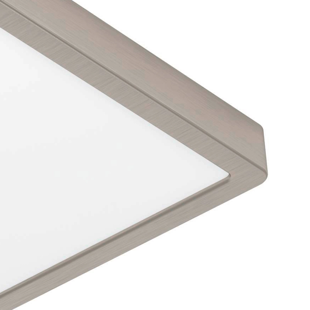 RVS plafonnière Fueva 5 28,5 bij 28,5cm Eglo 9008606244942