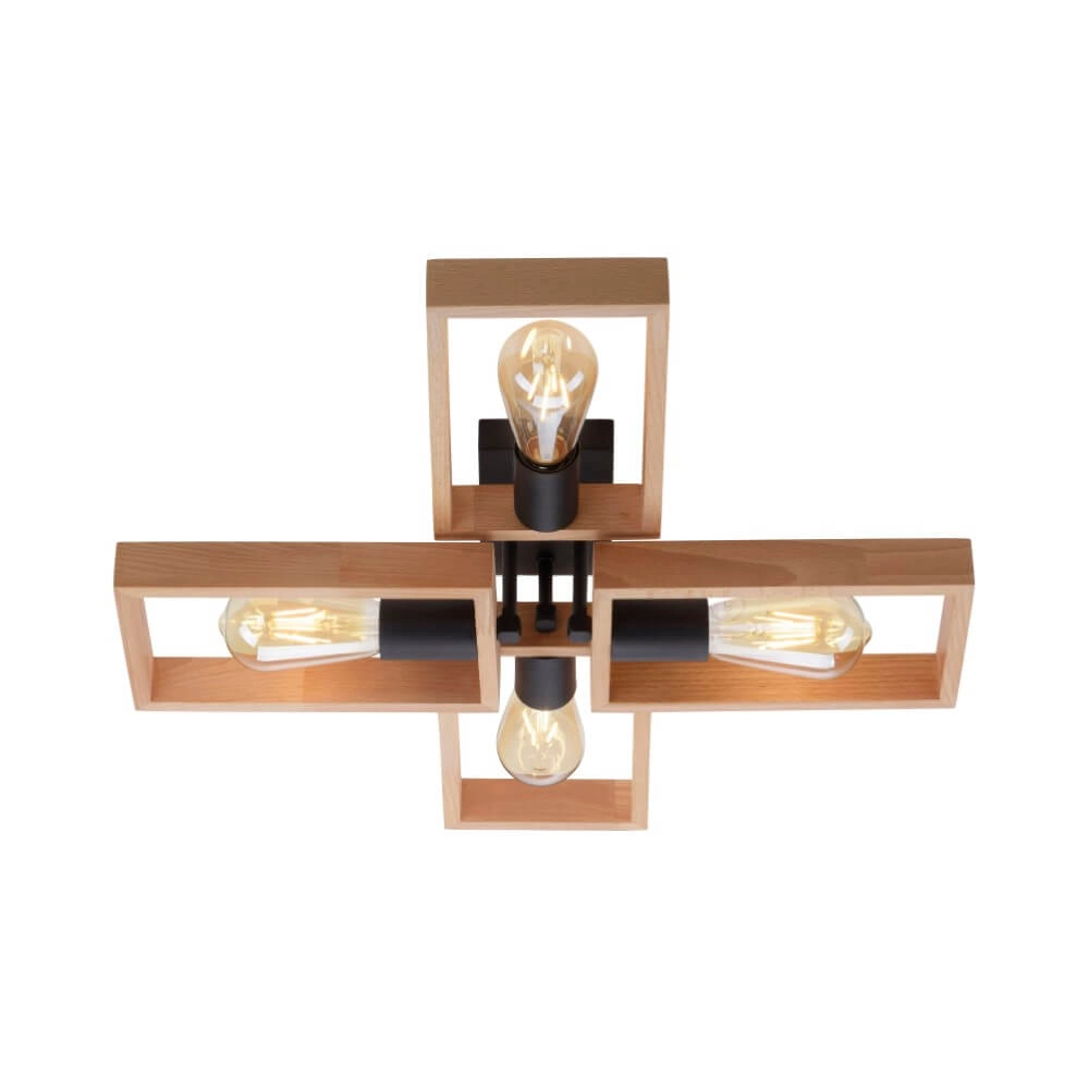 Landelijke plafondlamp Franky 4-lichts Just Light 4043689967949