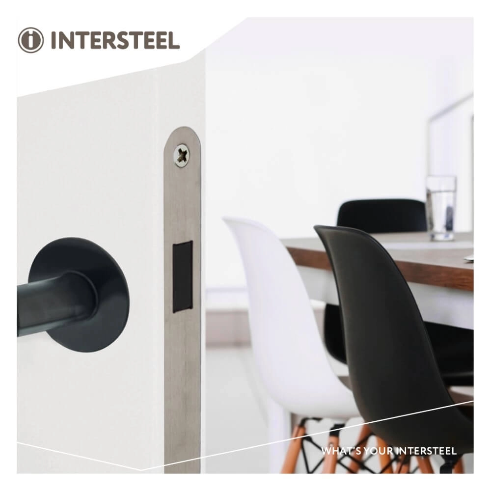 Slotkast toilet 63/8 Domus magneet RVS afgerond Intersteel 8714186463185