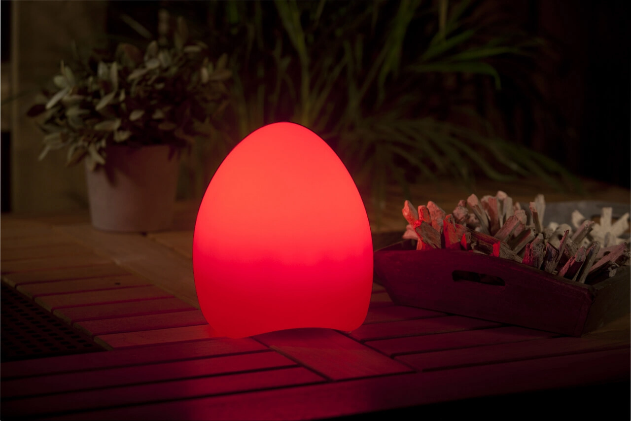 Tafellamp Music Egg RGB wit met speaker GardenLights 5907800857245