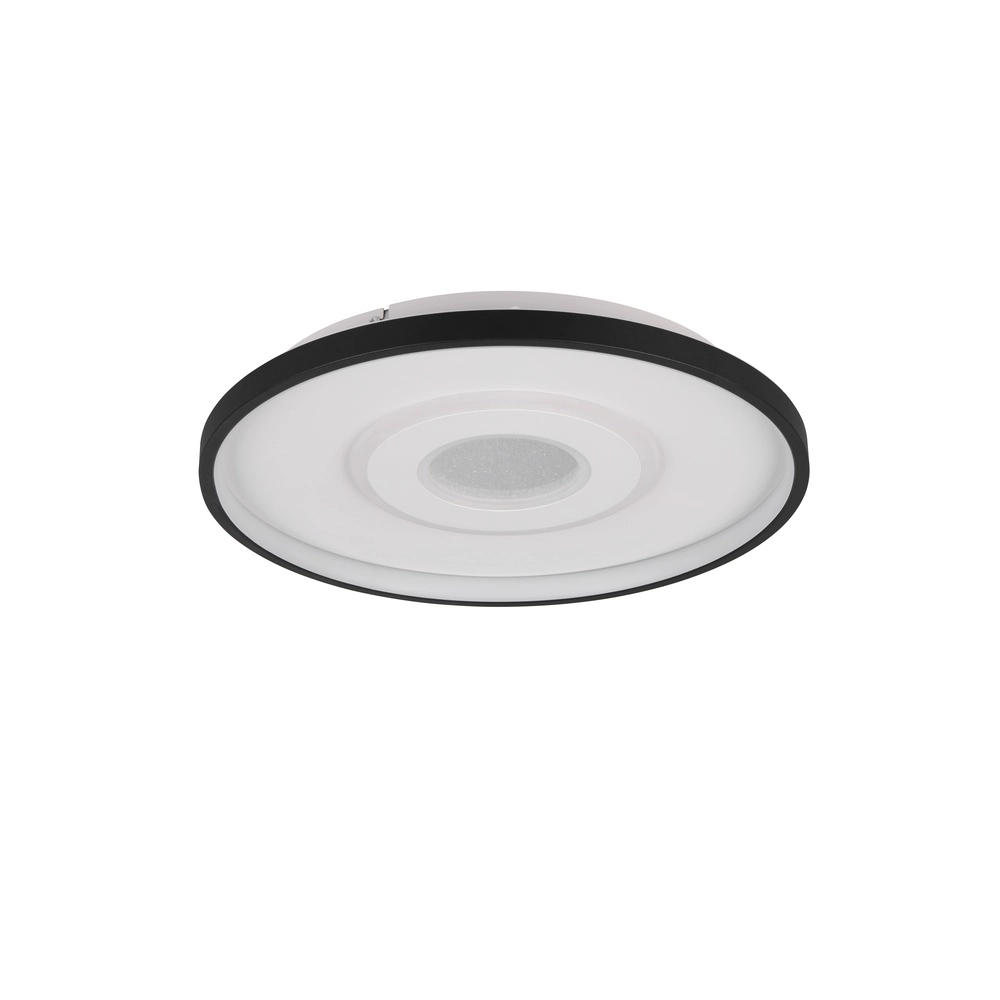 Ronde plafondlamp Nazar zwart met wit Trio 4017807659641