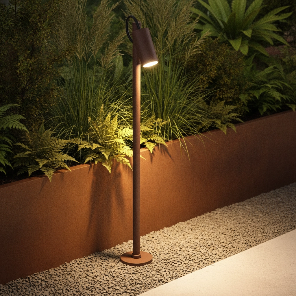 Tuinlamp Darma roestbruin enkel