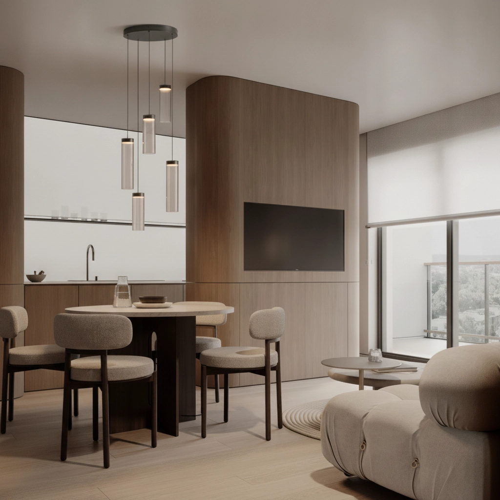 Design hanglamp Brielle antraciet met mokka glas 5-lichts
