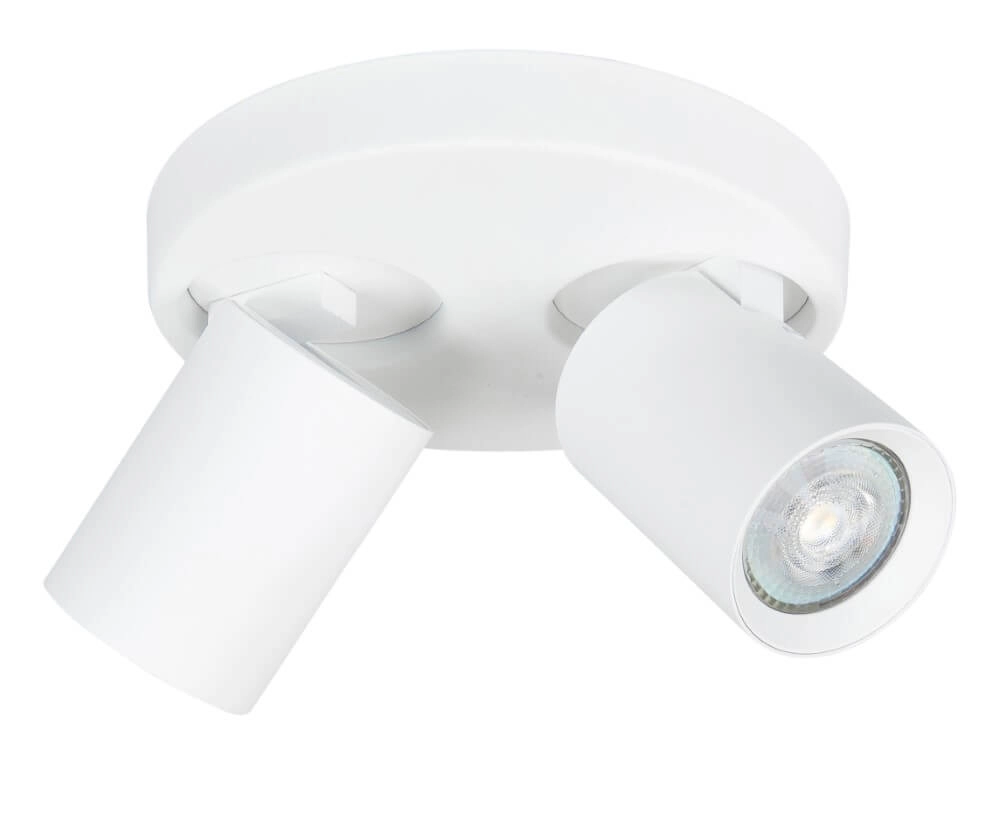 Opbouwspot Oliver 2-lichts mat wit