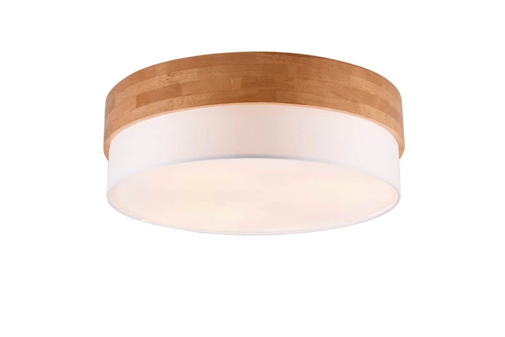Ø 50cm plafondlamp Seasons hout met wit Trio 4017807526202
