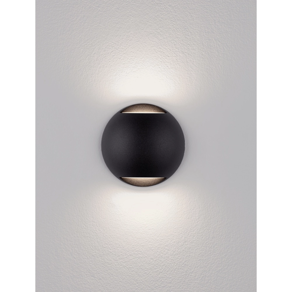 Wandlamp Passo dubbel zwart