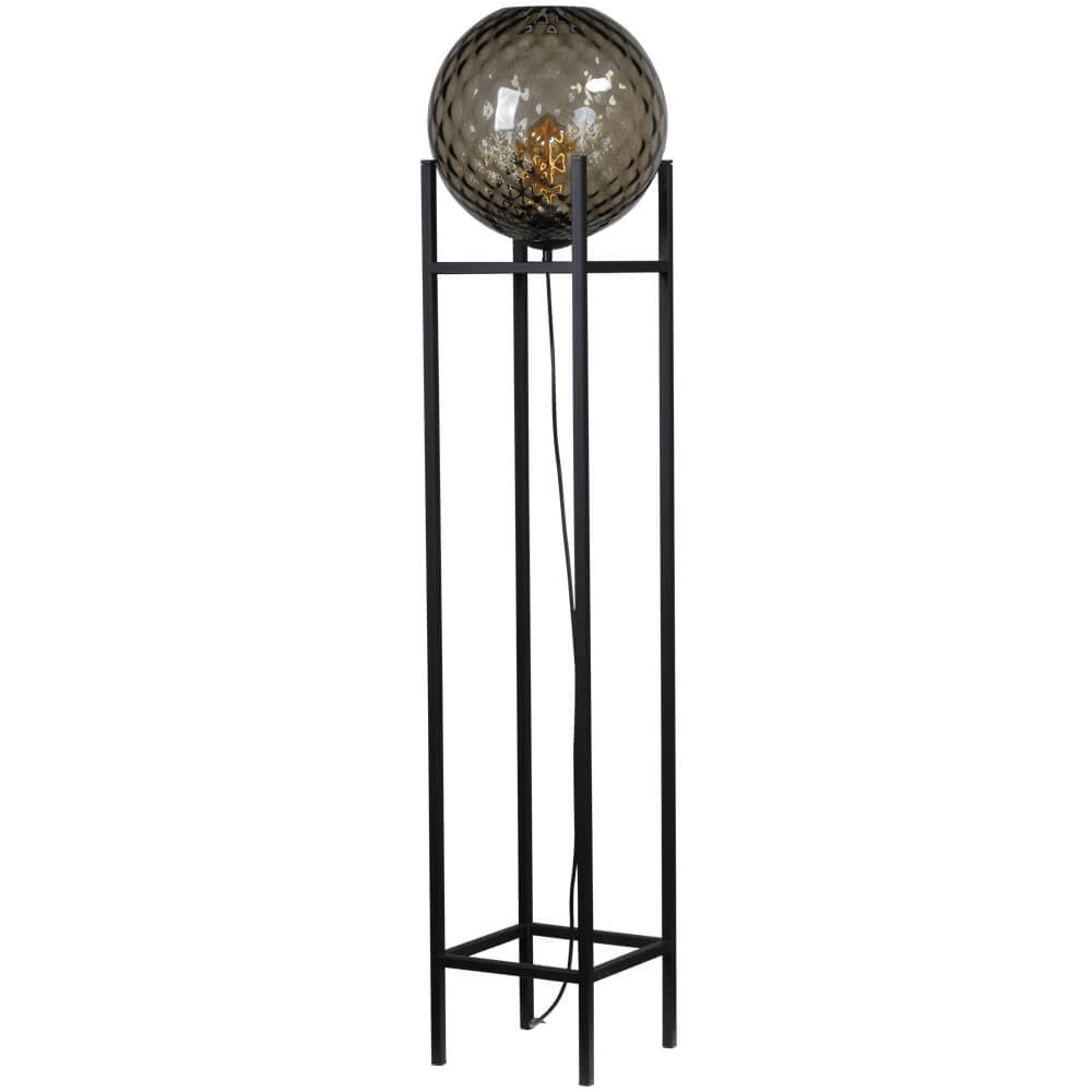 Vloerlamp Baloton met geribbeld glas Masterlight 8718121210841