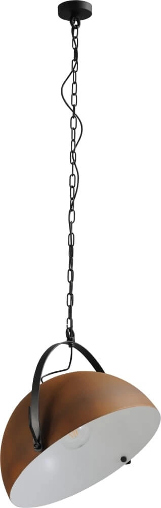Landelijke hanglamp Larino 50 roestbruin met wit Masterlight 8718121234434