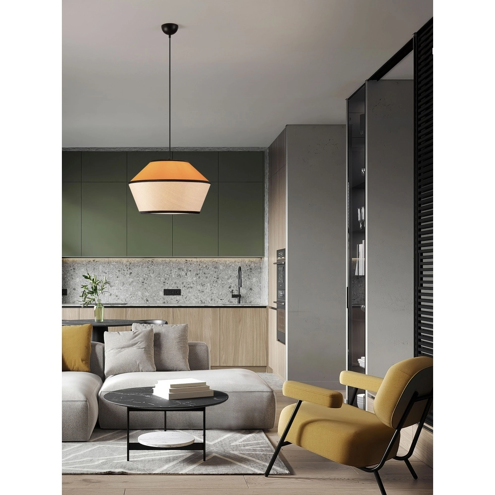 Hanglamp Veliss wit met geel