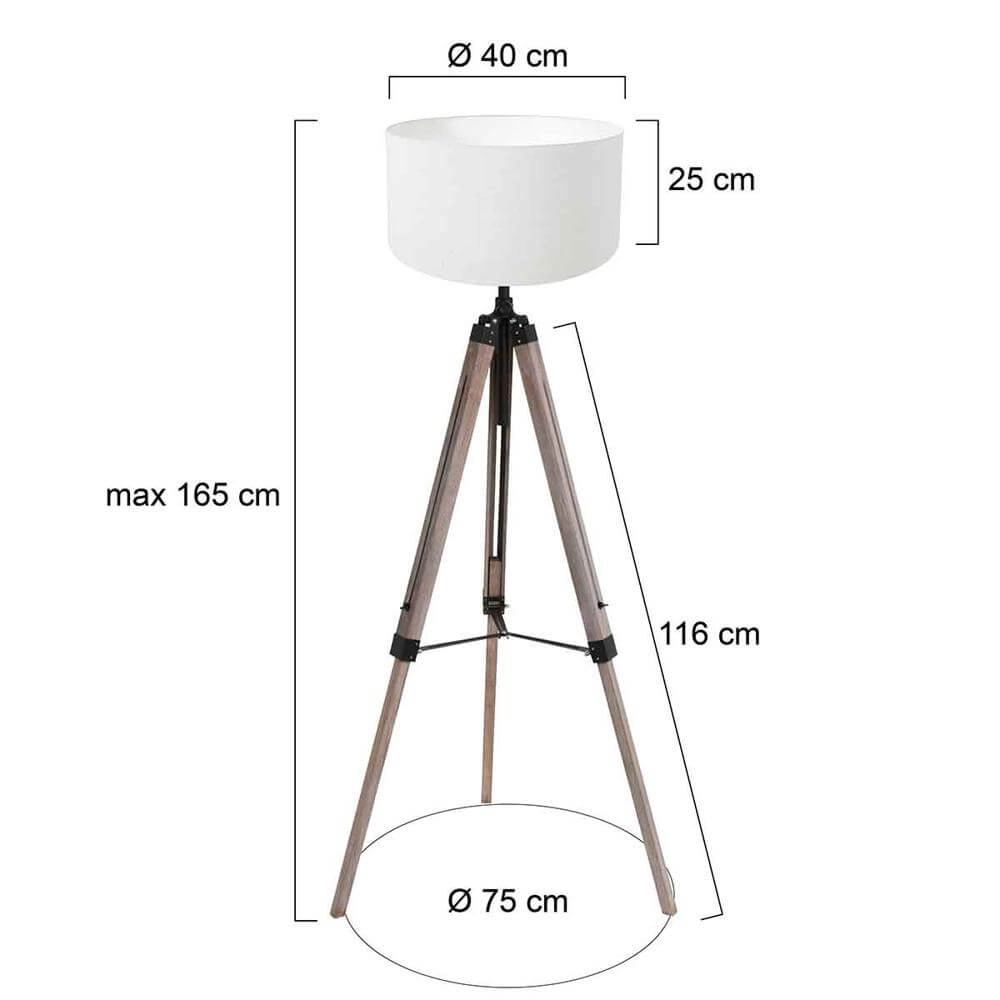 Tripod vloerlamp Triek met witte kap Steinhauer 8712746176100
