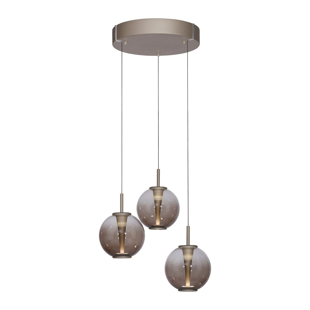 Vide hanglamp Pure E-Infinty bronce met amber glas Paul Neuhaus 4012248398166