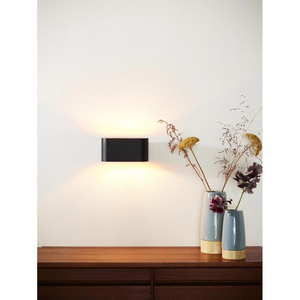 Wandlamp Xera 16cm zwart Lucide 5411212233684