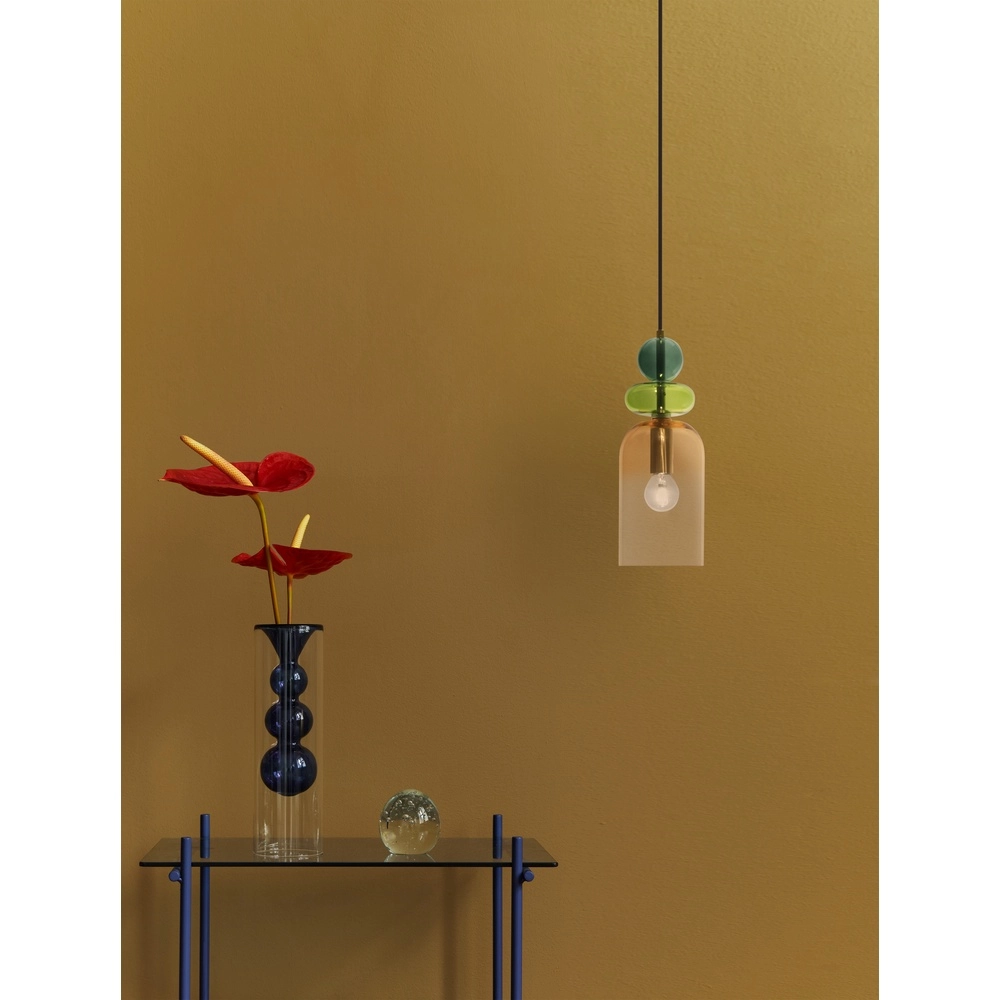 Gekleurde hanglamp Murano oranje Lyora 5212017434203