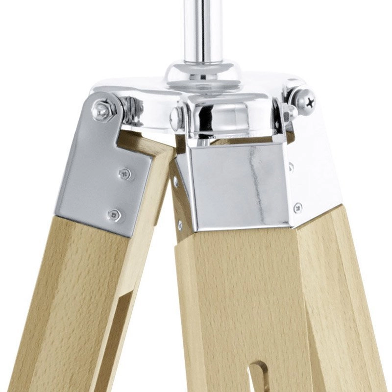 Landelijke vloerlamp Lantada 106cm Tripod hout met beige Eglo 9002759441142