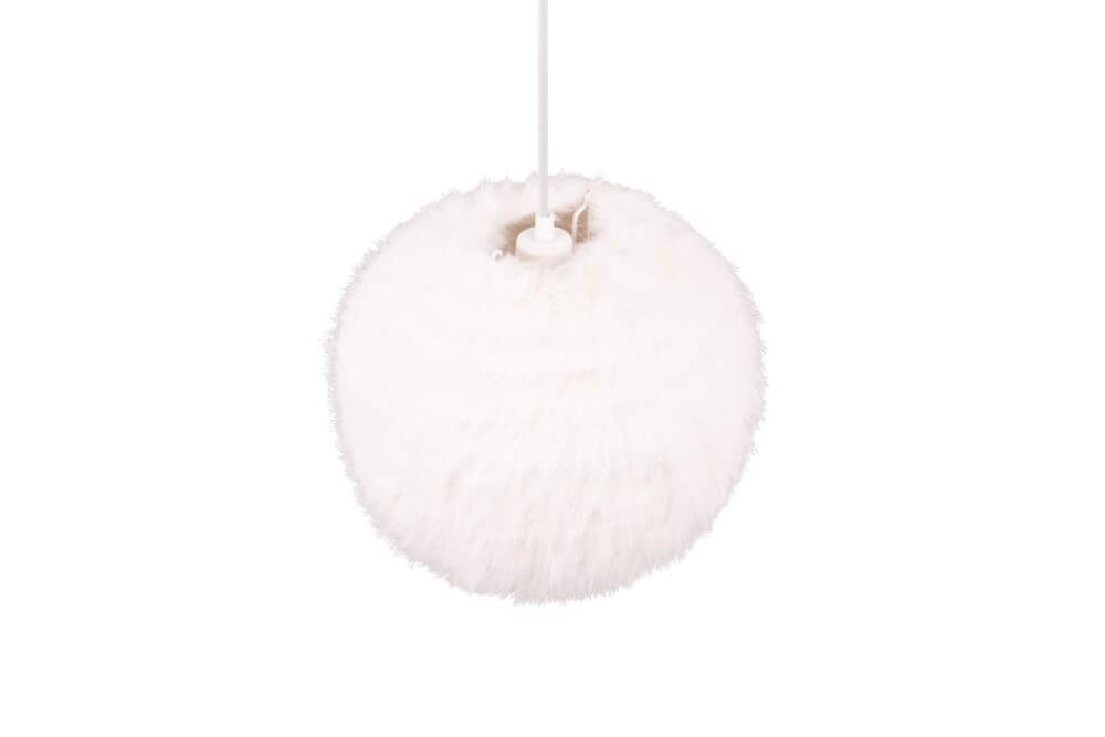 Stoffen hanglamp Furry crème Ø 35cm Trio 4017807600087