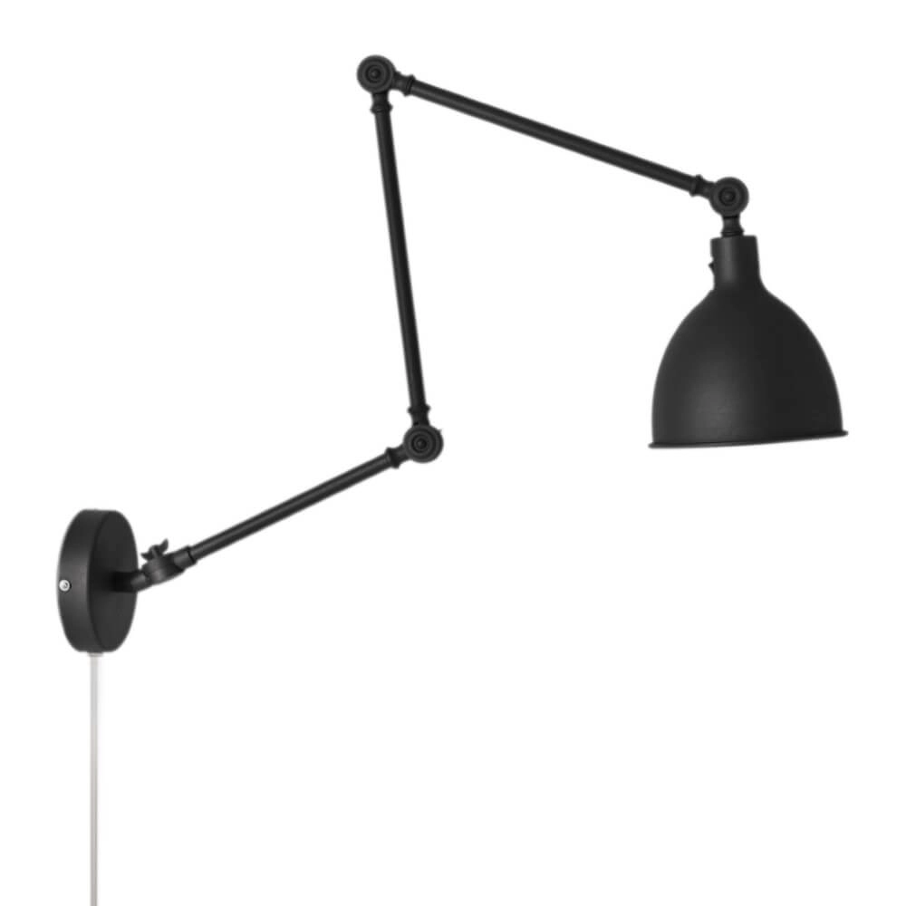 Wandlamp Bazar mat zwart 122cm Wandlamp Bazar mat zwart 122cm