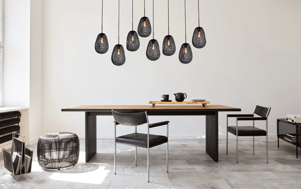 Hanglamp Lava 8x smoke glas Ø 22,5cm Masterlight 8718121286358