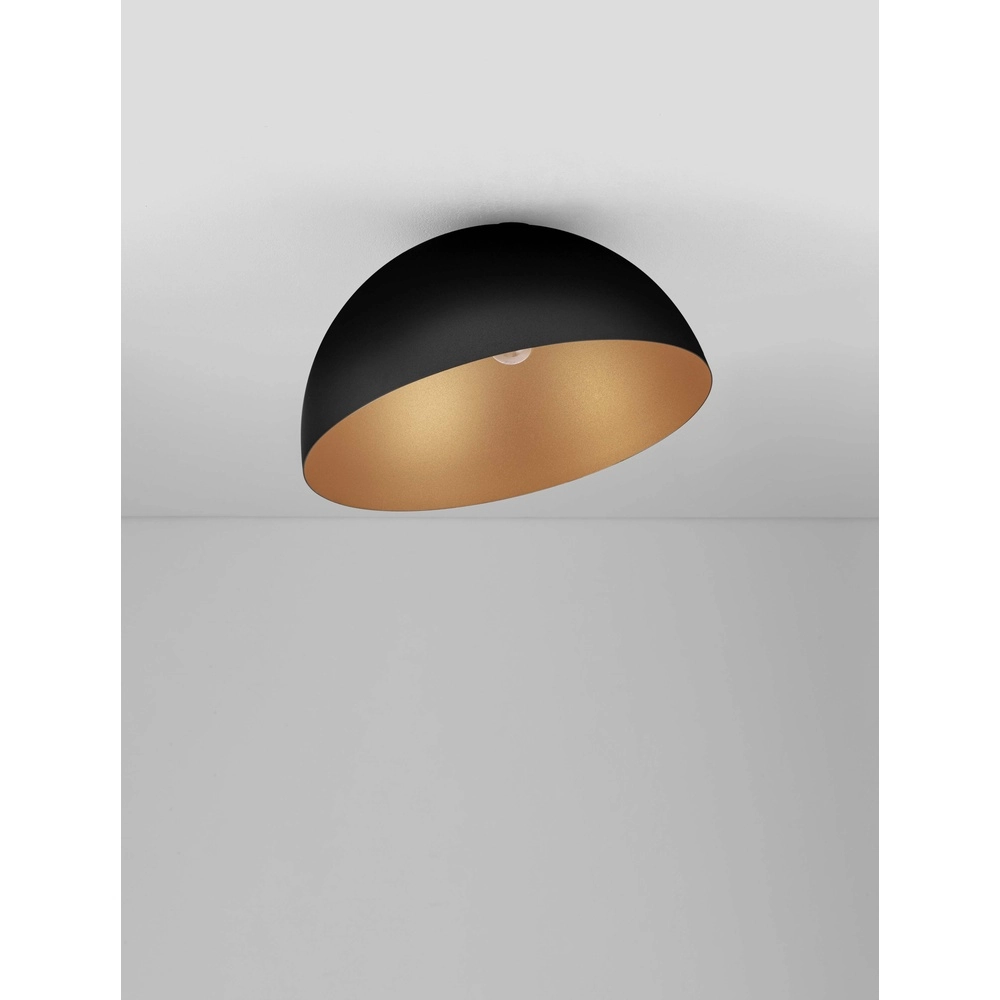 Plafondlamp Onia zwart met goud Ø 50cm Lyora 5212017458087