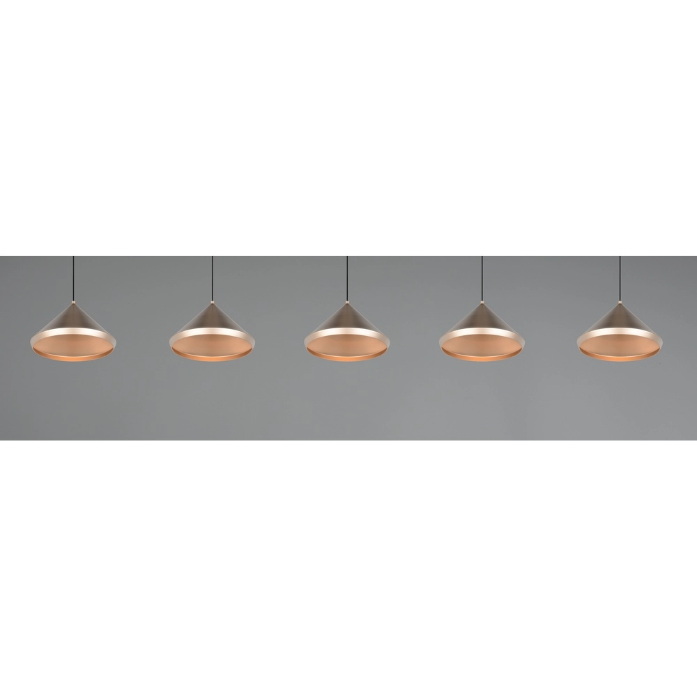 5-lichts hanglamp Laguna koffie bruin Trio 4017807671094