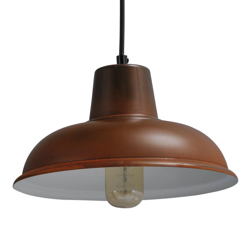 Landelijke industrie hanglamp Industria 26 roestbruin