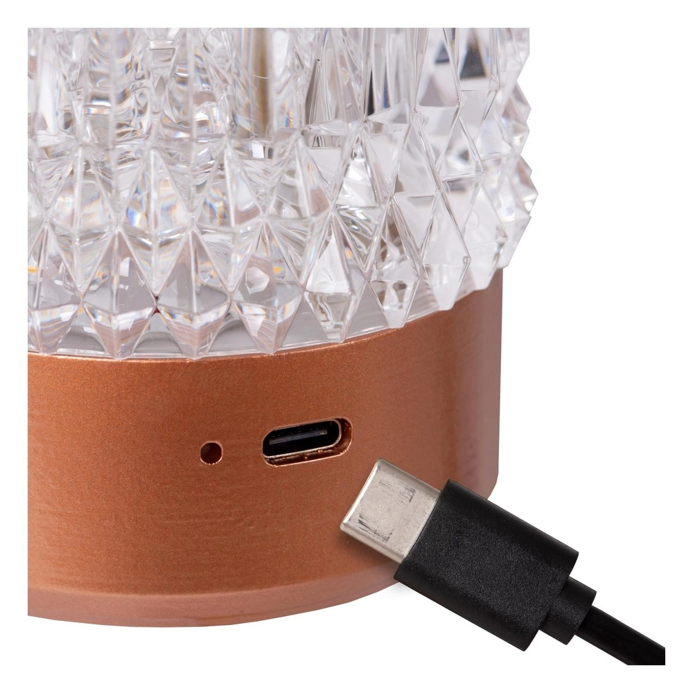 Oplaadbare tafellampjes Lily set van 3 koper Lucide 5411212461094