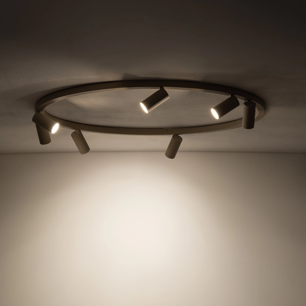 Cirkel opbouwspots Fourty 7x GU10 - beige Lyora 5903139119481