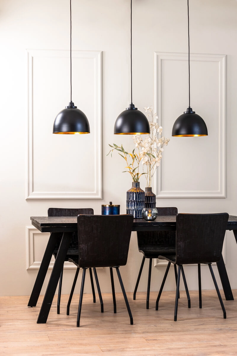Landelijke hanglamp Kylie 3-lichts zwart Landelijke hanglamp Kylie 3-lichts zwart