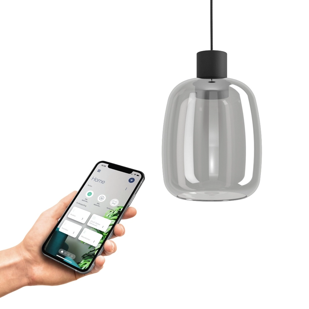 Led hanglamp Molochio-Z smoke glas - Zigbee Eglo 9008606312825