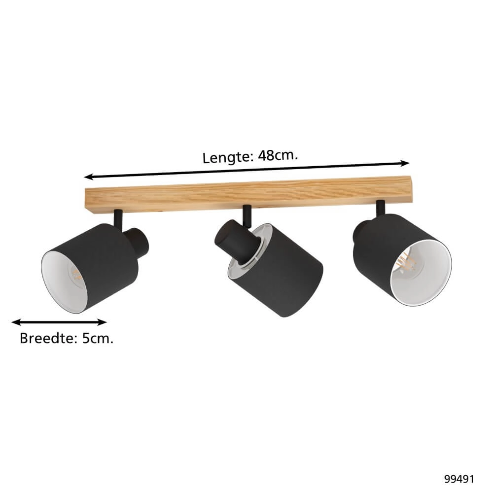 Houten plafondlamp Batallas Eglo 9002759994914