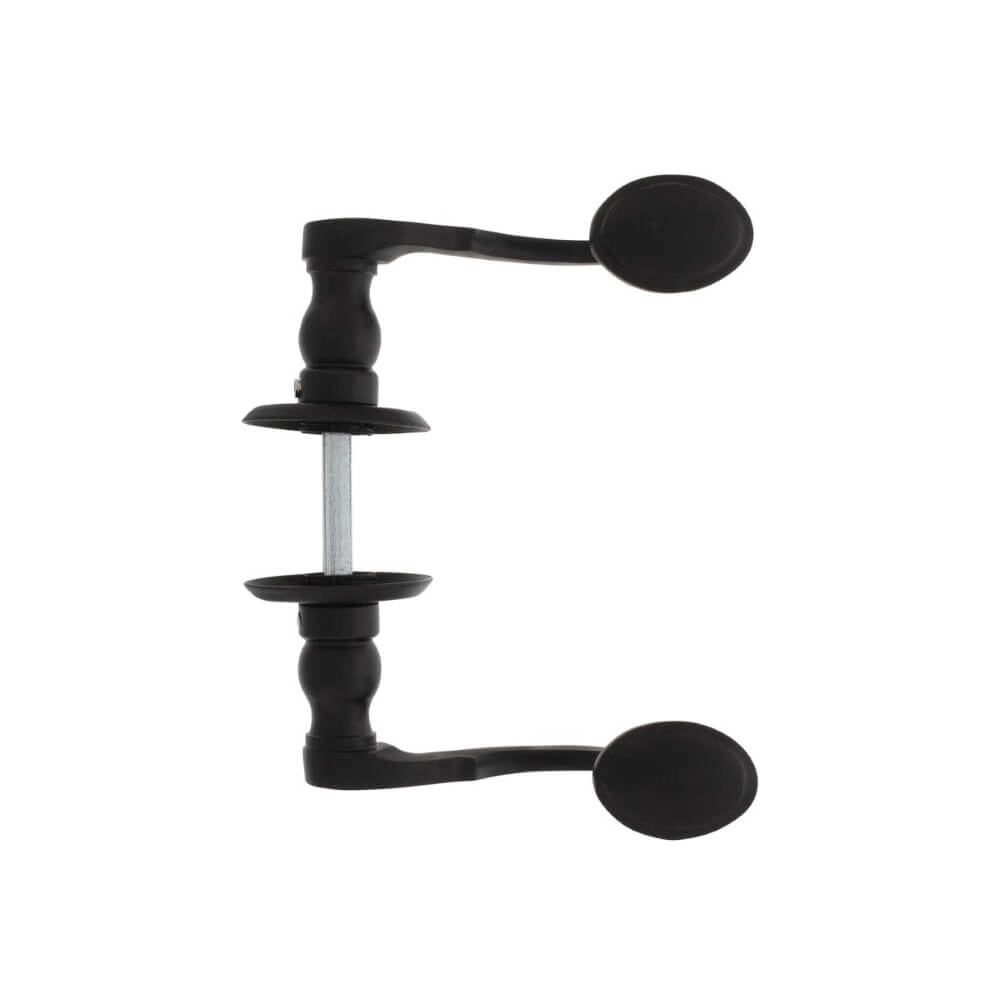 Klassieke deurklink Posthoorn schroefgat zwart Intersteel 8714186486023