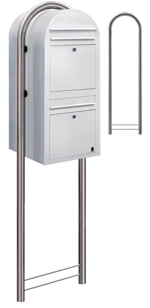 Brievenbus Duo 9016 Wit Bobi 6417237014078