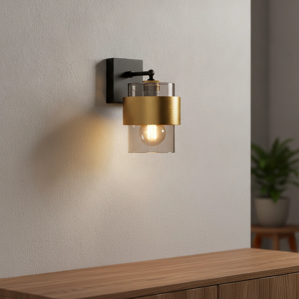 Wandlamp Sianna zwart met goud