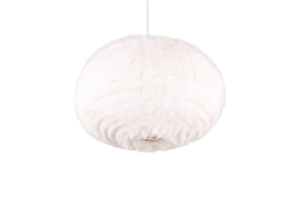 Stoffen hanglamp Furry crème Ø 50cm Trio 4017807600117