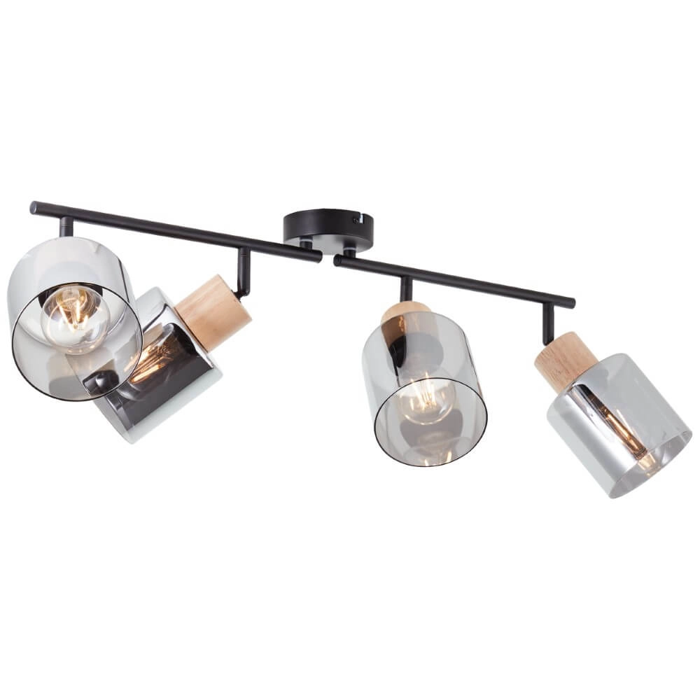 Plafondlamp Weald 4-lichts zwart Brilliant 4004353413094