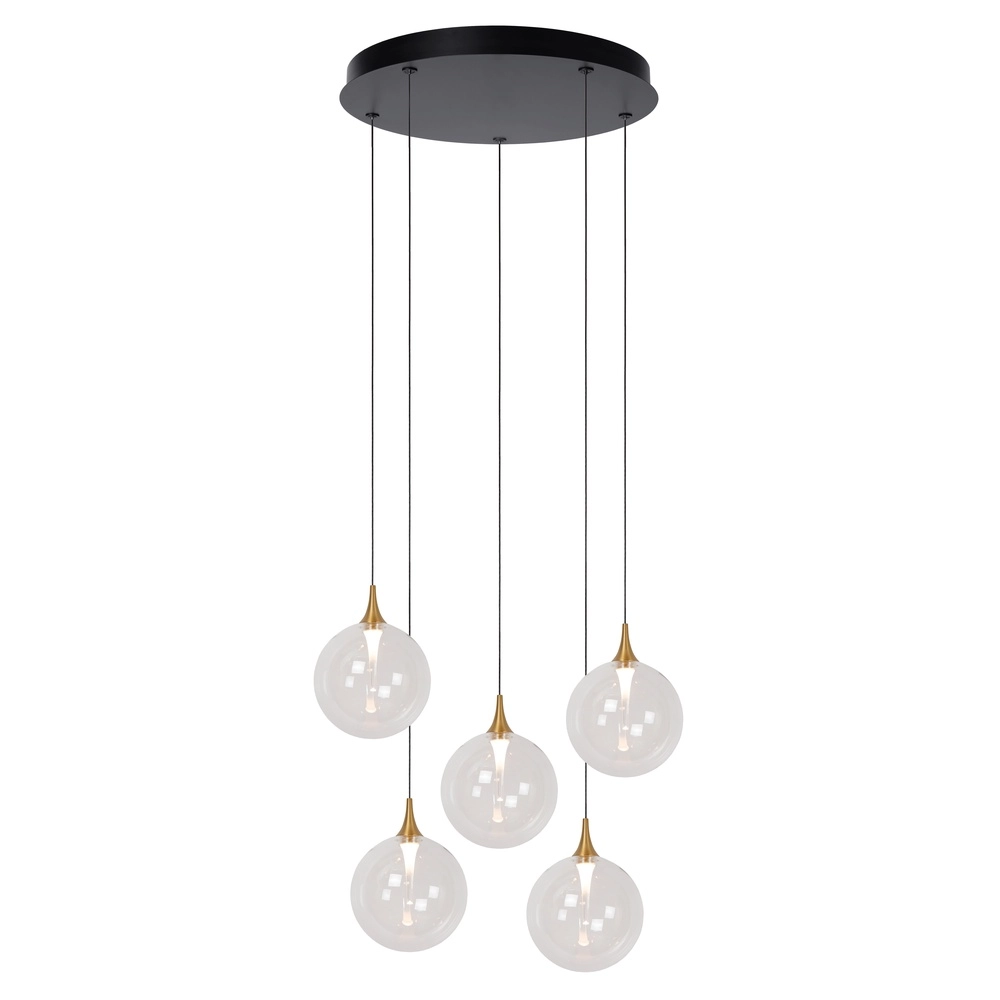 Design led hanglamp Gisela helder - 5x Ø 16cm