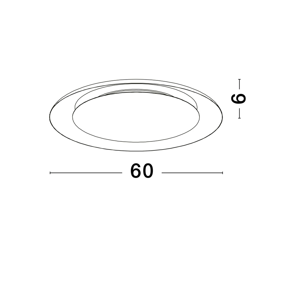 Design plafondlamp Epos Ø 60cm zwart met wit Lyora 5212017463197