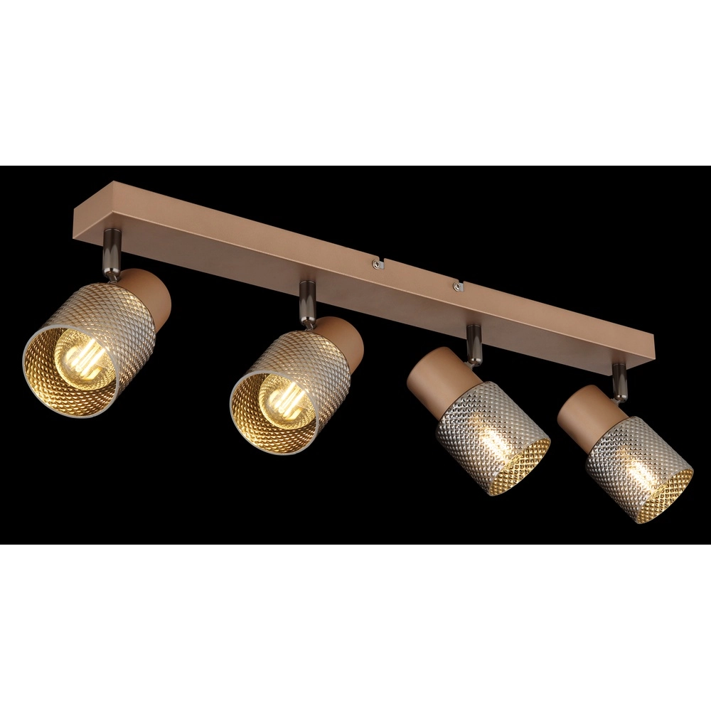 Plafondlamp Satella 4-lichts koffie bruin Globo 9007371465576
