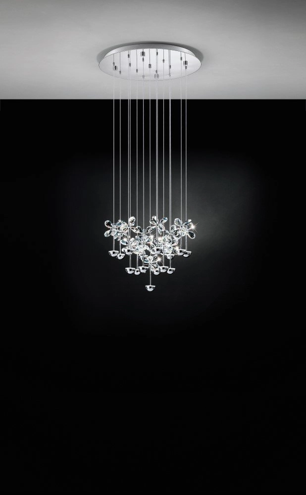 Pendant lamp Pianopoli 15-lights 50cm gray Stars of Light 9002759936624