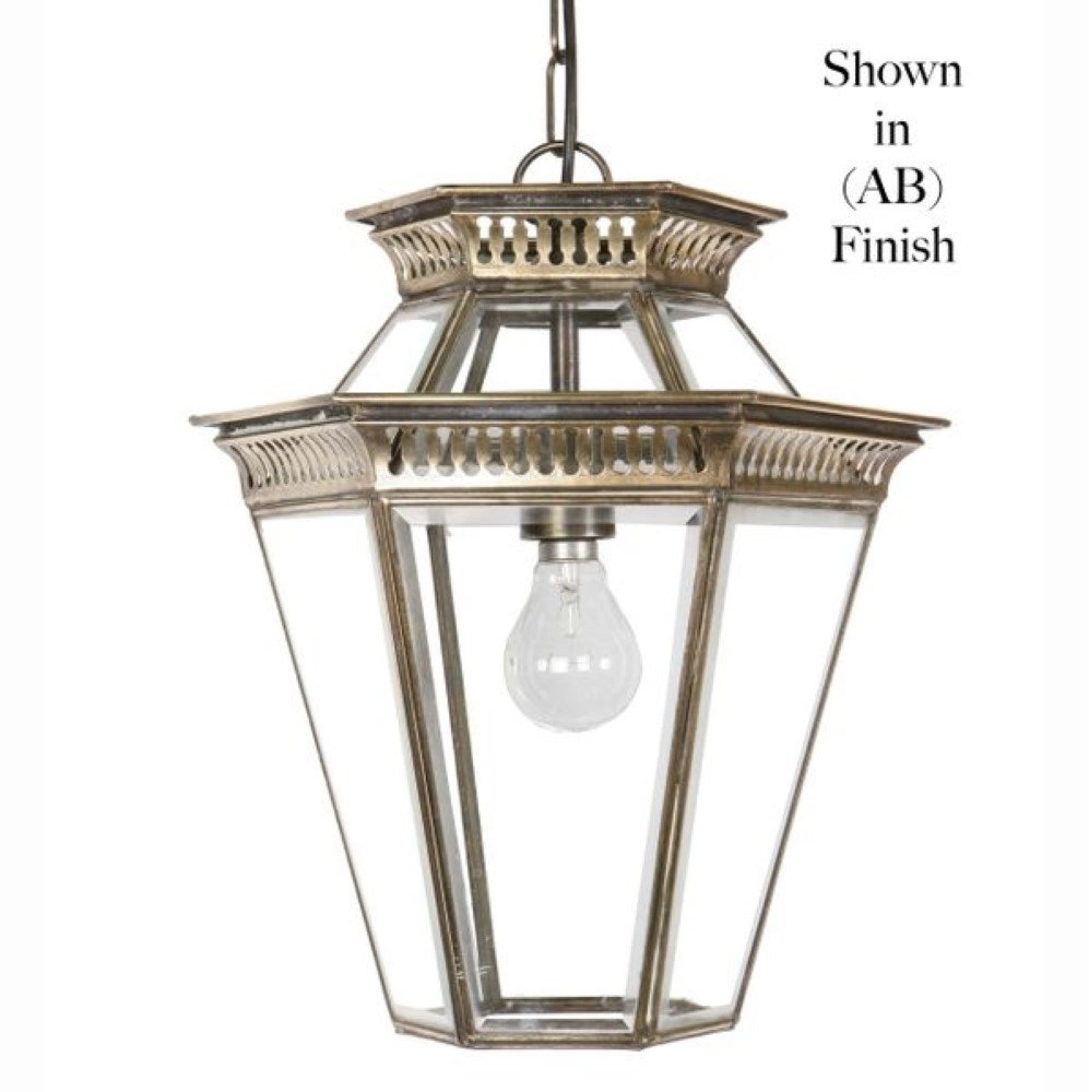Antieke hanglamp Bevelled gepoetst goud (PBUL) Limehouse