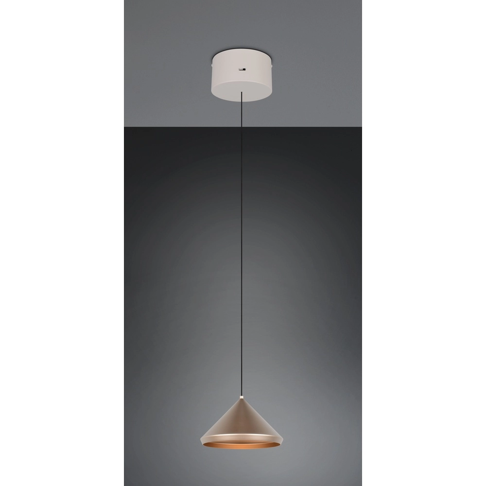 Moderne hanglamp Laguna Ø 18cm koffie bruin Trio 4017807671070