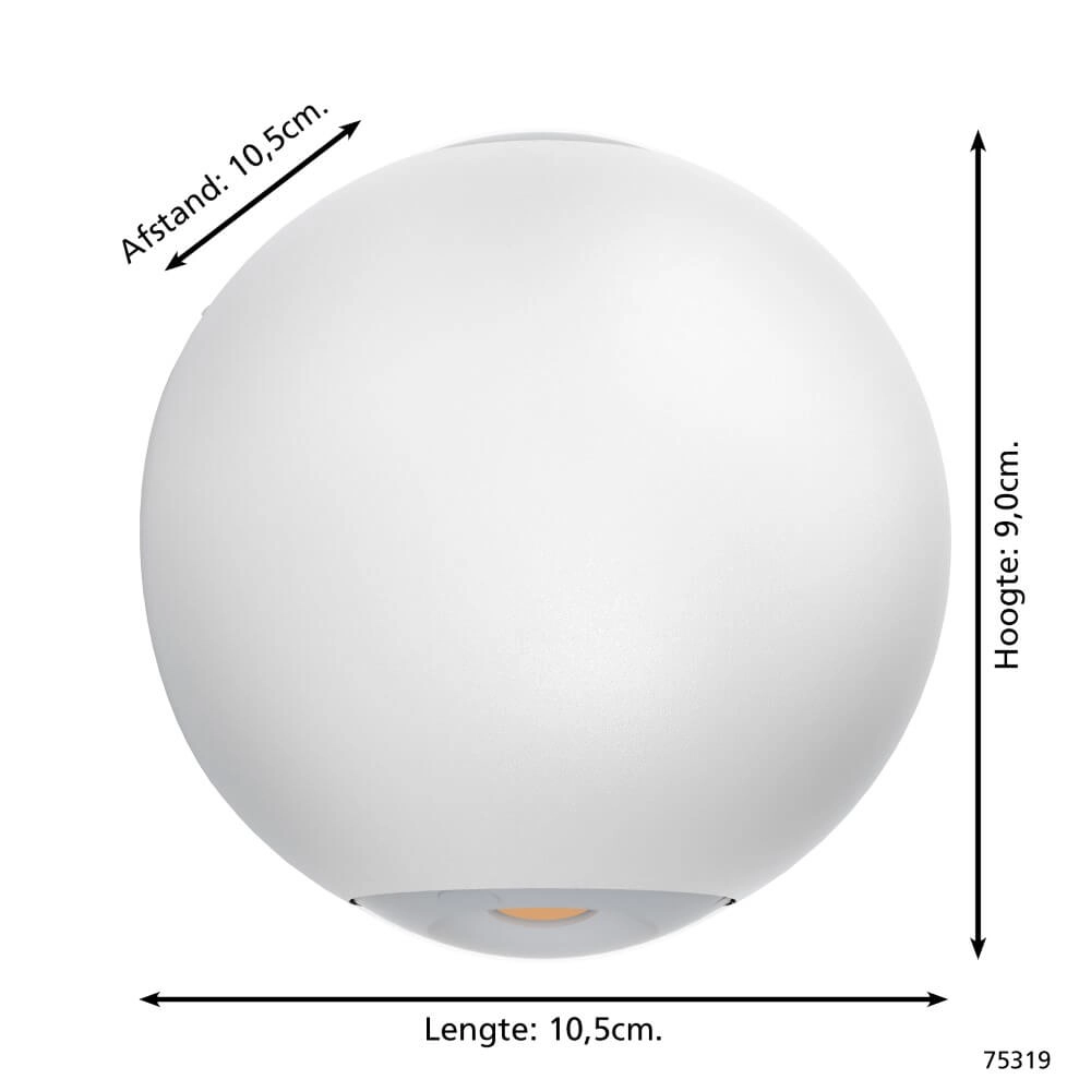Witte wandspot Abugo Eglo 9002759753191