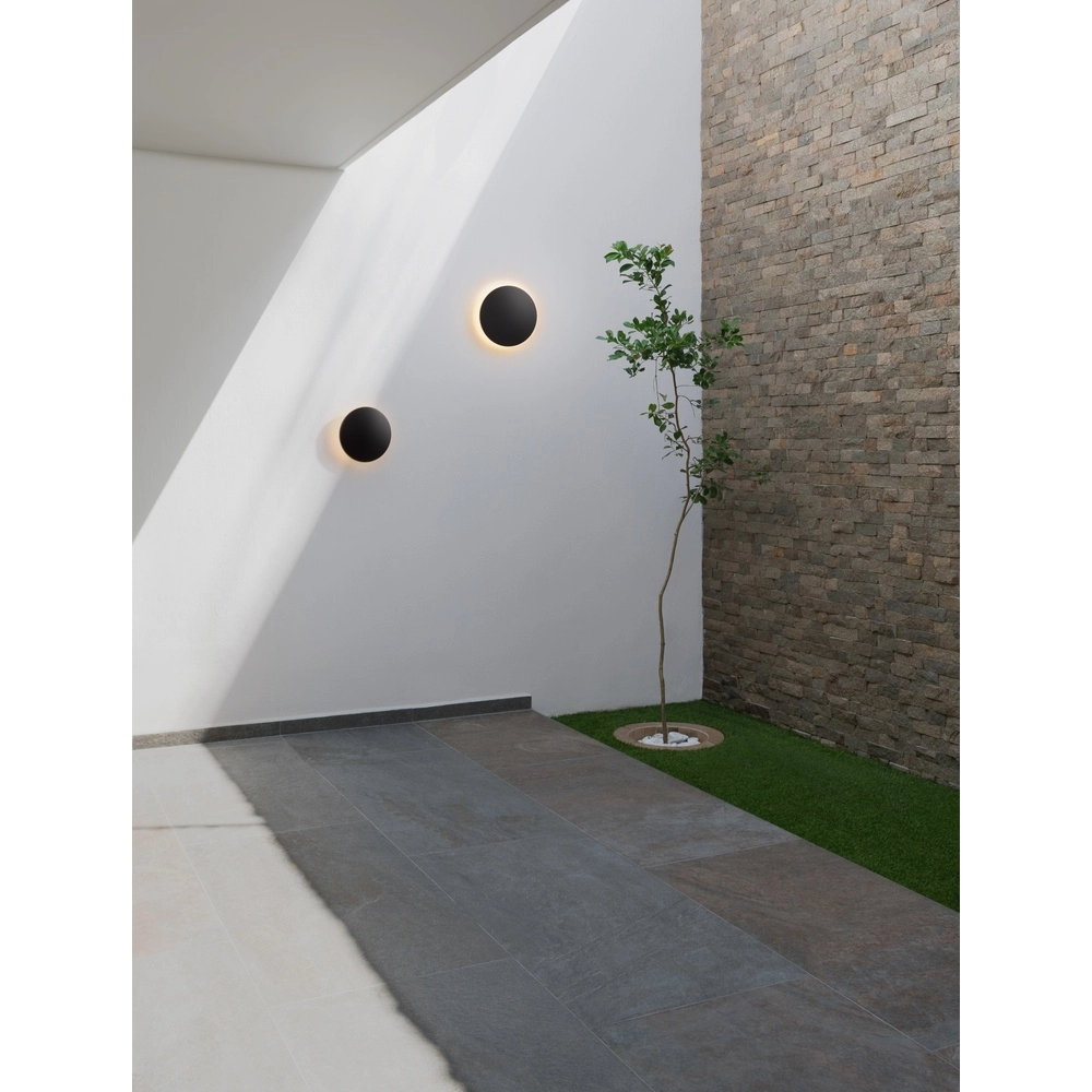 Ronde wandlamp Copper zwart Ø 13,5cm Lyora 5212017447326