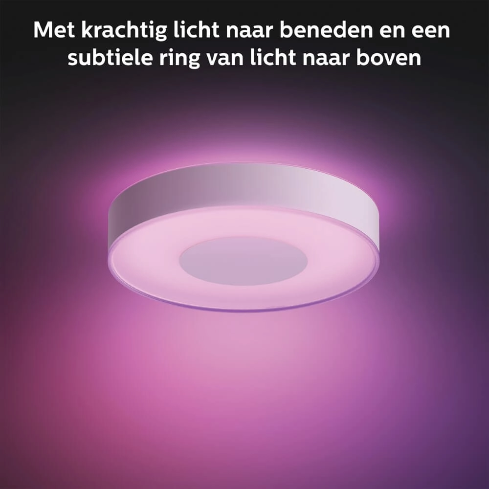 Plafondlamp Hue Infuse L - White and color Ø 42,5cm zwart Philips 8718696176528