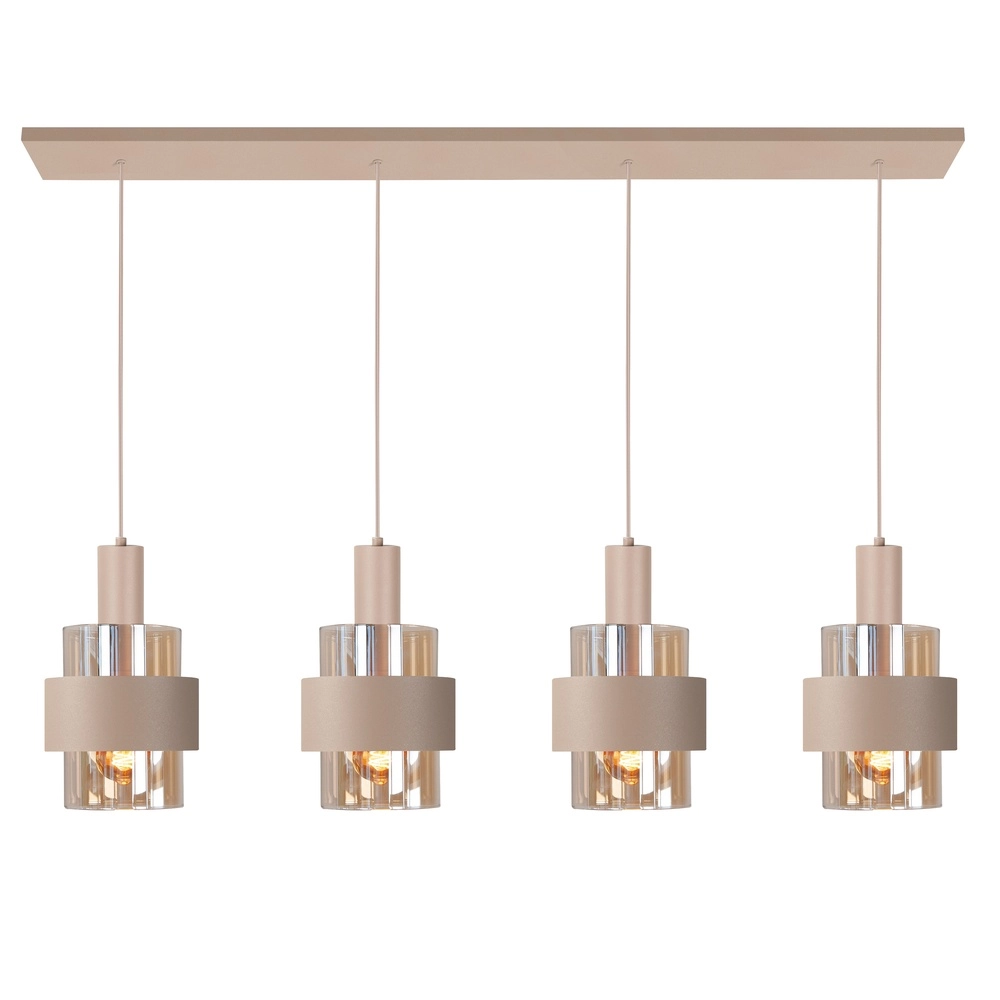 4-lichts hanglamp Marrone zand bruin 4-lichts hanglamp Marrone zand bruin