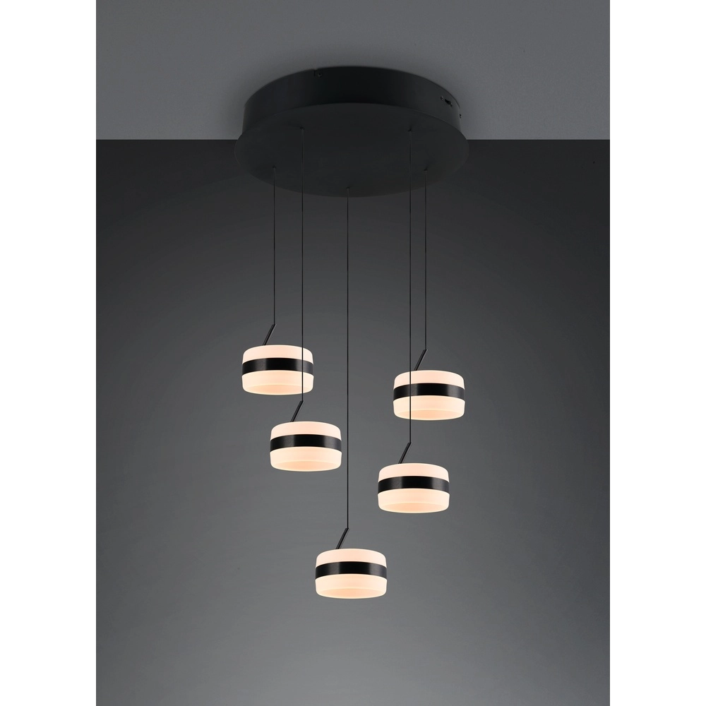 Design hanglamp Dios zwart 5-lichts Trio 4017807657678