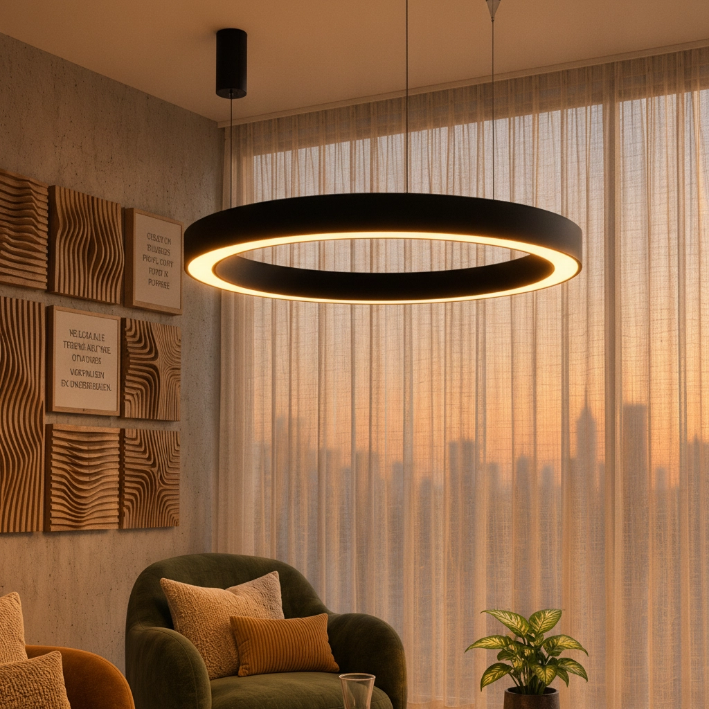 Hanglamp Morbido zwart Ø 80cm