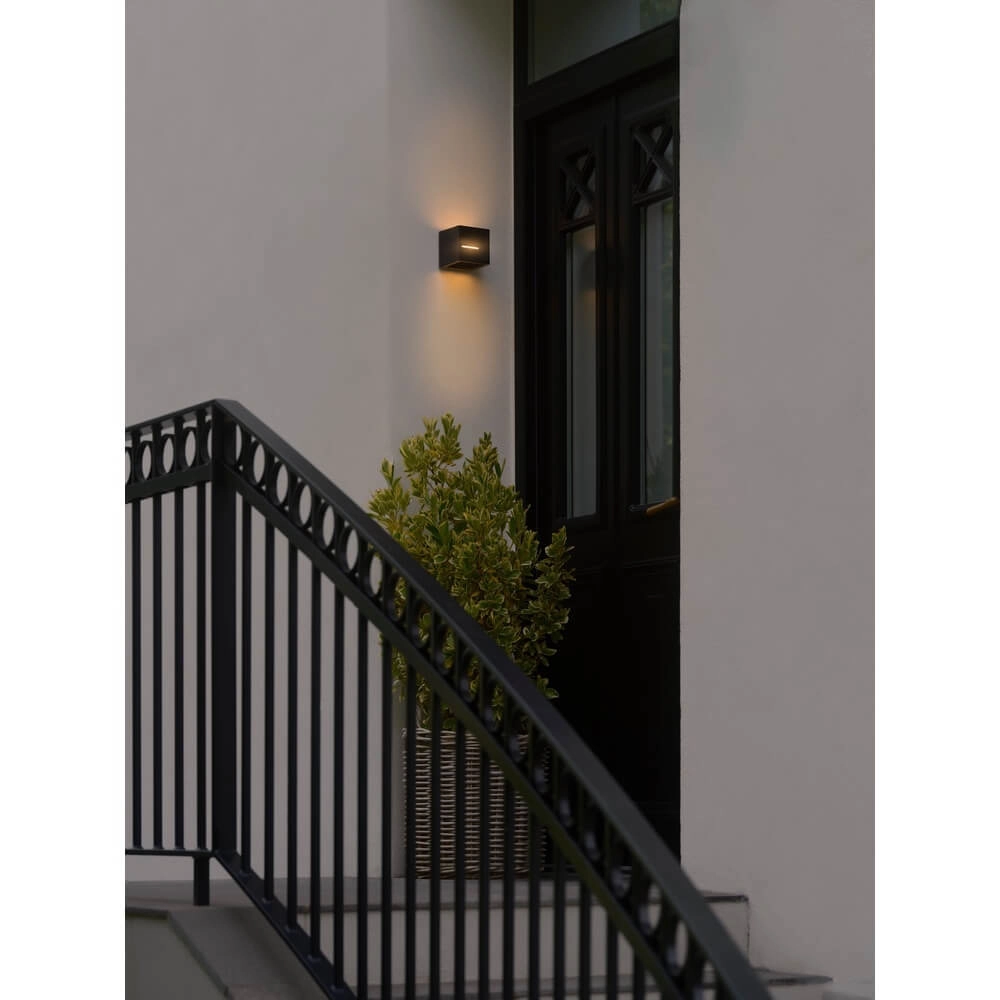 Vierkante wandlamp Rivo zwart Nordlux 5704924023521