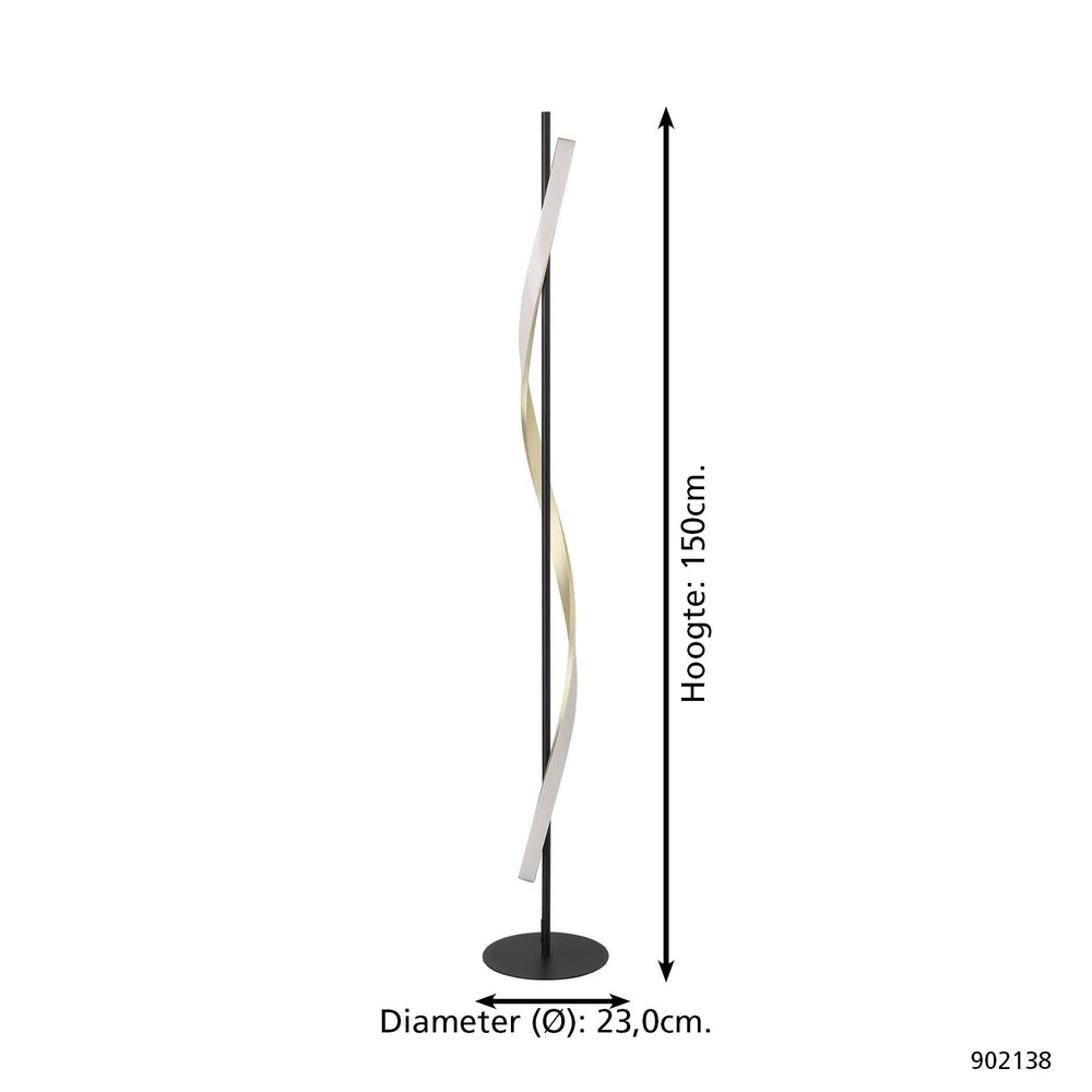 Vloerlamp Conaprato zwart met goud Eglo 9008606357383