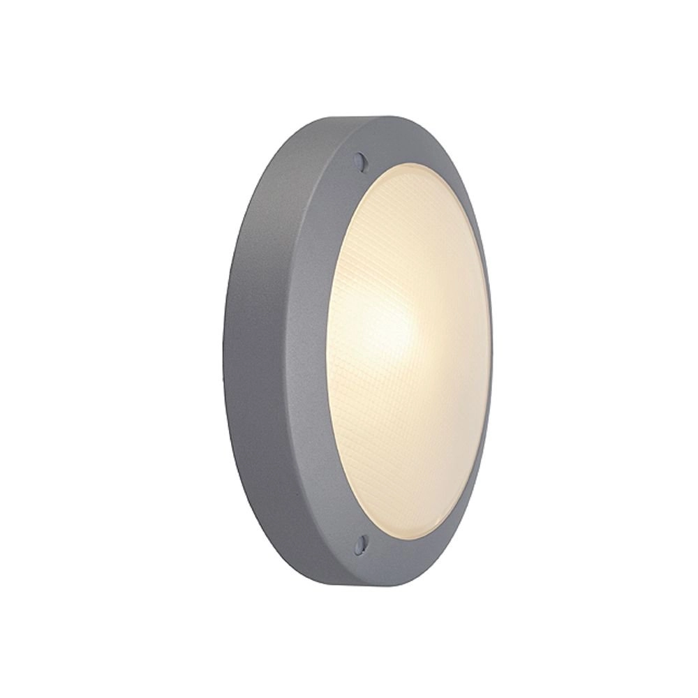Ronde buitenlamp Bulan 27cm zilvergrijs Ronde buitenlamp Bulan 27cm zilvergrijs