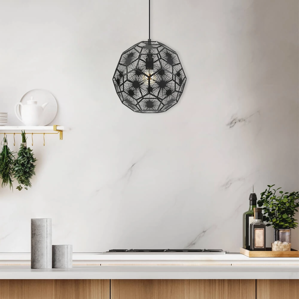 Zwarte hanglamp Skoura 1 Ø 41cm Stars of Light 9002759396183